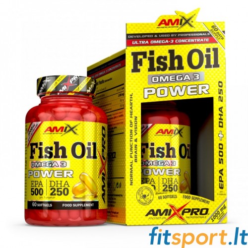 AmixPro™ zivju eļļa Omega3 Power 60 kaps 