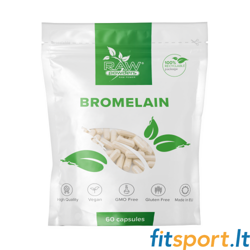 Raw Powders™ Bromelain 400 mg 60 vāciņi. 