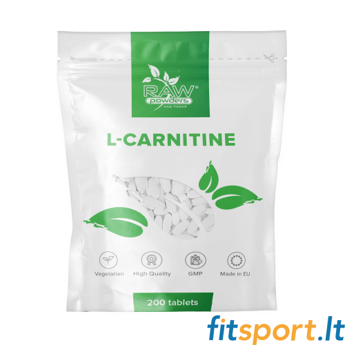 Raw Powders L-Carnitine 200 tab - 200 porcijas 