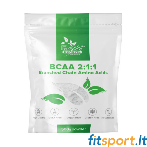 Neapstrādāti pulveri BCAA 2:1:1 500 g - 100 porcijas 