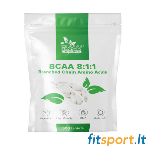 Raw Powders BCAA 8:1:1 500 tab. - 166 porcijas 