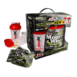 Amix Nutrition Anabolic Monster Whey 2000 g. + Dāvana 6x 33 g. paraugi + 3in1 putotājs