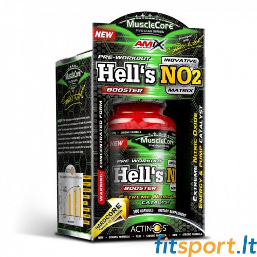 Amix MuscleCore DW Hell's NO2 100 vāciņi. 