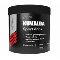 KUVALDA sporta dzēriens 400 g. (derīgs līdz 2025-12-30)